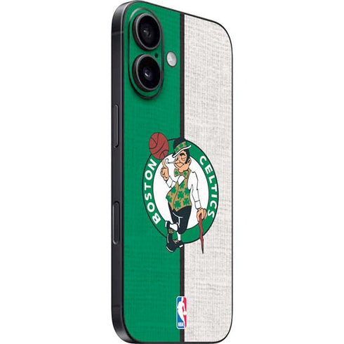 NBA Boston Celtics Canvas iPhone 16 Plus Skin